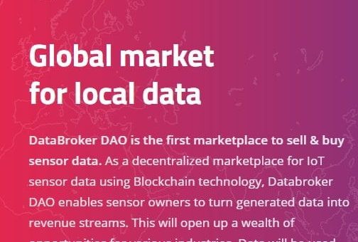 IoT Marketplace DataBroker DAO Reveals Three New Partners And Latest Listing On Tokenjar