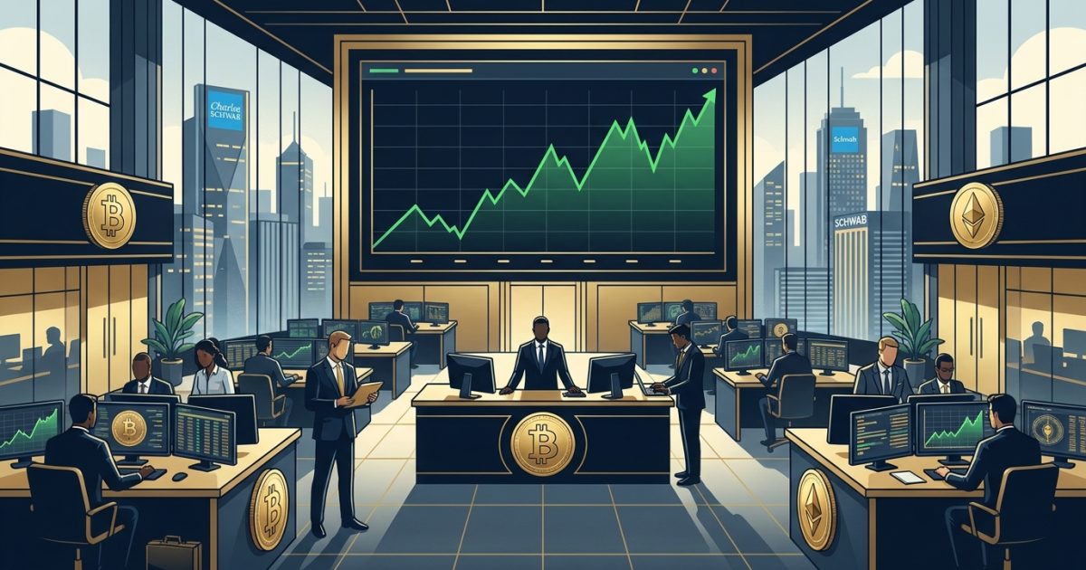 Charles Schwab Goes Spot Crypto: Bitcoin and Ethereum Now Available to 35 Million Retail Accounts