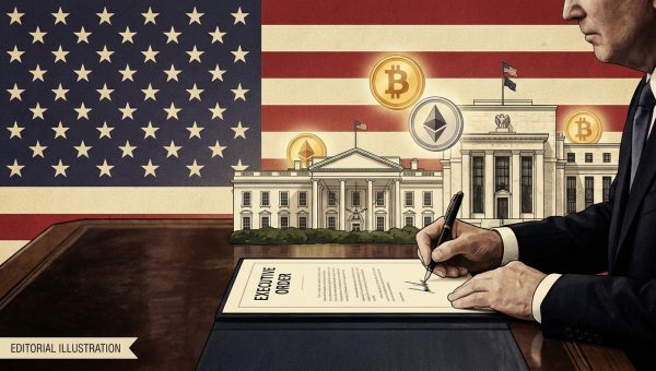 Trump Signs Executive Order Directing Fed to Review Crypto Access to Payment Rails