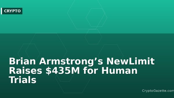 Brian Armstrong’s NewLimit Raises $435M for Human Trials