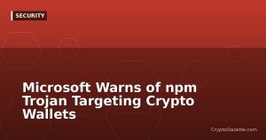 Microsoft Warns of npm Trojan Targeting Crypto Wallets