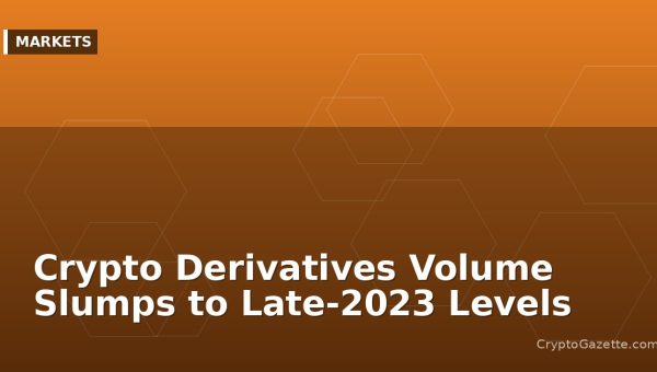 Crypto Derivatives Volume Slumps to Late-2023 Levels