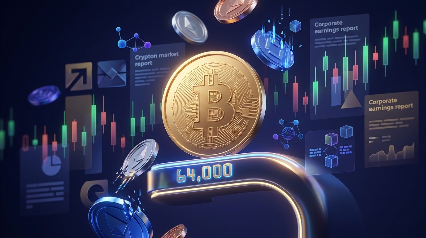 Dogecoin and Ether Lead Crypto Pullback as Bitcoin Stabilises Around $64,000
